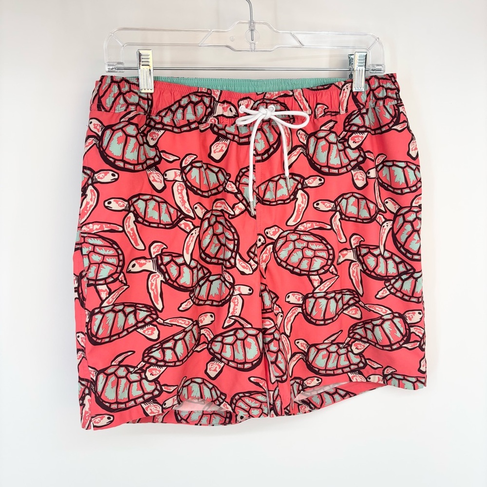Bonobos Swim Trucks‎ 7” Inseam Size Medium Sea Turtle Coral Mint